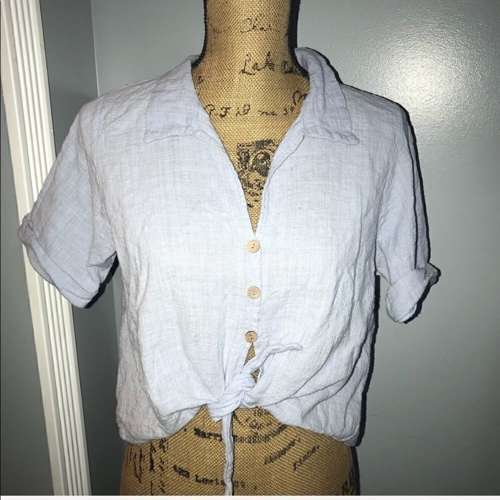 Potter’s pot medium denim looking Crop Top